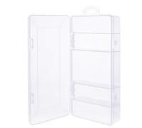InLine Caja para piezas pequeñas, 5 compartimentos, organizador transparente para tornillos y accesorios, con tapa de clip, compacta y resistente, 43009J