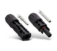 InLine Juego de conectores solares fotovoltaicos, 10 conectores macho + 10 hembras, para cable de 4-6 mm², IP68, resistente al agua, compatible con MC4/Standard4/PV4, hasta 1500 V CC / 30 A, 94010