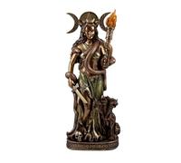 Inmaculada Romero IR Hekate Figura 40 cm. guardiana de la Noche Imagen Resina Color Bronce Dios brujos y hechiceros
