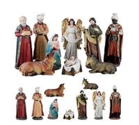 Inmaculada Romero IR Misterio Nacimiento Navidad 9 Piezas 25 cm. Belén clásico Resina Figura Sagrada Familia Reyes Magos