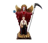Inmaculada Romero IR Santa Muerte Valverde Figura 40 cm. Color Rojo Detalle alas Doradas Imagen Resina Color