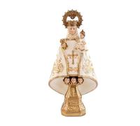 Inmaculada Romero IR Virgen de Covadonga Figura 30 cm. Escultura La Santina Asturias Manto Blanco Resina