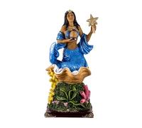 Inmaculada Romero IR Yemayá Figura 30 cm. Blanca Diosa orishá Pueblo egba religión Yoruba Imagen Base Olas peana Resina