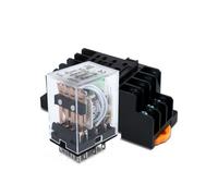 Innfeeltech 1 Pcs DC 12V relé electromagnético de potencia con, 14 Pin 5A relé de bobina con base de calcetín HH54P