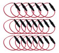Innfeeltech Portafusibles AGC, Tipo de Tornillo en Línea, Base para Fusible de 6x30mm, Plástico y Metal, 20 Piezas