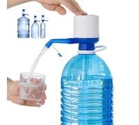 InnovaGoods Dispensador de Agua Universal, Dosificador Manual para Garrafas, Botellones, Barriles, Compatible para Botellas de 1,5/2/5/6/8/10 y 12L, con Adaptador de 38 y 48mm antigoteo. Blanco-Azul