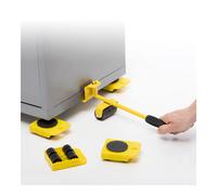 InnovaGoods® Set para Elevación,Transportador de Muebles con Ruedas HeavEasy, Herramienta de Elevación y Transporte, 5 Piezas, Fácil de Usar, Ideal para Muebles y Electrodoméstico, aprox.:35 x9x10 cm