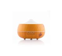InnovaGoods - Humidificador 2 en 1 y difusor de Aroma, LED Multicolor, 300 ml, silencioso, con 15 Modos de iluminación, Madera, ABS
