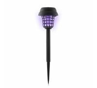 InnovaGoods® Lámpara Solar Antimosquitos, antimosquitos electrico eficiente Trampa Ecofriendly, Sin Químicos ni Olores. Carga Solar, Resistente al Agua IP44. Repelente Mosquitos para Exteriores. 4 uds