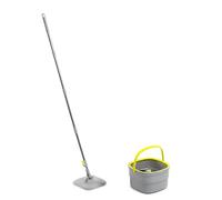 InnovaGoods® Mopa Giratoria con Autolimpieza y Cubo 2,5L, Mopa Fregona Giratorio con rotación 360º. Color Gris