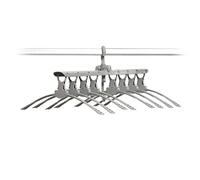 Innovagoods | Perchas, Perchas Plegables, Perchas de Ropa, Perchas de Ropa portátiles, Percha Camisas, Percha Plegable múltiple 8 En 1 Spavver Gris.