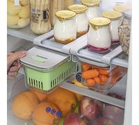 InnovaGoods - Recipiente Conservador de Alimentos Prefo, Mantiene Frescura, Diseño Multifunción y Antiderrames, Ideal para Tomates Cherry y Más, Verde, Silicona