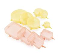 InnovaGoods® Set de 10 tapas de cocina reutilizables y ajustables Lilyd, conserva los alimentos frescos y evita el desperdicio, diseño compacto, ideal para el hogar