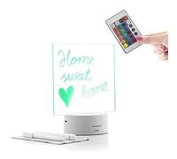 InnovaGoods® Tablero de Mensajes, Pizarra Blanca con Luz LED con Multicolor 5 modos de iluminación, Pizarra incluye mando a distancia y Accesorios, Ideal para oficinas, teletrabajo y habitación.
