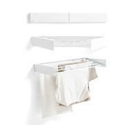 InnovaGoods® Tendedero Pared Plegable Retractil, 80cm, 5 Barras, Tendederos Plegables de Pared para Interior o Exterior, Ahorra de Espacio, tendedero Pared diseño Compacto, Resistente a la corrosión