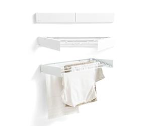 InnovaGoods® Tendedero Pared Plegable Retractil, 80cm, 5 Barras, Tendederos Plegables de Pared para Interior o Exterior, Ahorra de Espacio, tendedero Pared diseño Compacto, Resistente a la corrosión