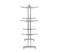 InnovaGoods® Tendedero Plegable Vertical con Ruedas Folver 24 Barras, Seca la Ropa de Forma cómoda y práctica, con 24 Barras, diseño Plegable y con Ruedas, Ideal para el hogar