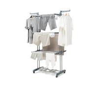 InnovaGoods Tendedero vertical plegable 3 niveles, 24 barras, 36 ganchos, hasta 40 kg