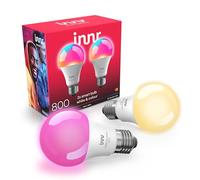 innr Bombilla Inteligente E27, para Hue* y hubs Zigbee, 2-pack | Luz LED RGB, blanca y de colores, 16 millones de colores, 880 lúmenes, Regulable