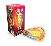 Innr Bombilla Inteligente Filamento E27, para Hue* y hubs Zigbee | Luz LED blanco cálido y blanco frío, Edison ST64, 1800K-6500K, 620 lúmenes, regulable