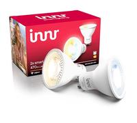 innr Bombilla Inteligente GU10 Spot, para Hue* y hubs Zigbee, 2-pack | Luz LED blanco cálido y blanco frío, 2200K-6500K, 470 lúmenes, regulable