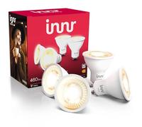 innr Bombilla Inteligente GU10 Spot, para Hue* y hubs Zigbee, 4-pack | Luz LED blanco cálido, 2700K, 460 lúmenes, regulable