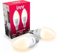 innr Bombilla Inteligente Vela E14, para Hue* y hubs Zigbee, 2-pack | Luz LED blanco cálido, 2700K, 470 lúmenes, regulable