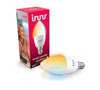 innr Bombilla Inteligente Vela E14, para Hue* y hubs Zigbee | Luz LED Blanco cálido a blanco frío, 2000K-6500K, 520 Lúmenes, Regulable