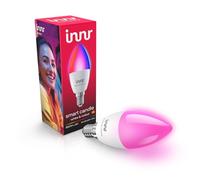 innr Bombilla Inteligente Vela E14, White & Color, para Hue* y hubs Zigbee | Luz LED RGB, blanca y de colores, 16 millones de colores, 500 lúmenes, Regulable