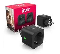 Innr Enchufe Inteligente Negro, Zigbee, Funciona con Hue*, Alexa, Home Assistant y SmartThings, Temporizador Enchufe, Repetidor Zigbee con Monitoreo de Energía - 2 piezas