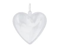 INNSPIRO Corazón plástico Transparente para Colgar 2 Partes 10cm.