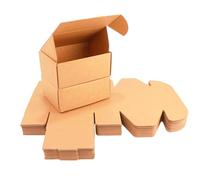 INNSPIRO Pack de 25 cajas de cartón Kraft Automontables medida Ext. 187x137x84mm. Embalaje de regalos, envíos y almacenamiento.