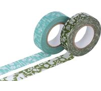 INNSPIRO Set 2 cintas adhesivas masking tape washi diseños surtidos E 15mm.x15m.