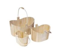 INNSPIRO Set de 3 cestas Madera de balsa