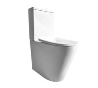 Inodoro Adaptado para Personas con Movilidad Reducida - WC con Sistema Rimless Antibacterias - Váter Ergonómico con Tapa UF Amortiguada y Altura Accesible - Salida Dual Eficiente