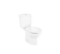 Inodoro completo de salida vertical con tecnología Rimless y cisterna de doble descarga Victoria Roca - Asiento y tapa lacados con bisagras acetálicas / Inferior