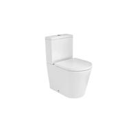 Inodoro completo salida dual de porcelana con un acabado en color blanco Rimless Inspira Round Roca