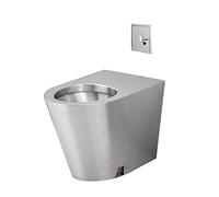 Inodoro de baño de acero inoxidable 304, inodoro inteligente de alta on ahorro de agua, inodoro comercial de doble descarga con sifón, altura cómoda del asiento, para baños, furgonetas