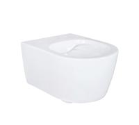 Inodoro de cerámica blanco, sin aro, de montaje en pared, marca BELVIT. Inodoro de pared, sin tapa, con descarga profunda