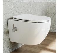 Inodoro de ducha HOROW Taharet, con boquilla integrada. Inodoro sin borde de descarga, con función de bidé. Asiento de inodoro con sistema de cierre automático
