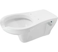 Inodoro de pared accesible para personas con discapacidad, diseño universal, color blanco