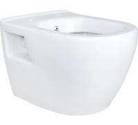 Inodoro de pared con bidé integrado para abluciones, con función de bidé para higiene personal, fabricado en cerámica sanitaria, con descarga profunda