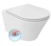 Inodoro de pared modelo PACO SHORT, sin borde de descarga, de 36x47,5 cm, color blanco