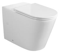 Inodoro de pared sin borde Sapho AVIS, para sistema de descarga combinado, con salida lateral o inferior, color blanco