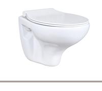 Inodoro de pared suspendido Creavit con boquilla de higiene (bidé) y borde de descarga, color blanco