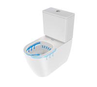 Inodoro de pedestal Duravit Soleil by Starck, sin borde, 650x370x415mm, 2, 20110900001, Color: Blanco con Wondergliss