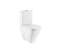 Inodoro de Pie Completo Roca The Gap Square, Salida Dual, Blanco - Asiento con tapa / Lateral