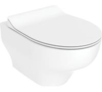 Inodoro de pie Creavit NESS con función de bidé, sistema de descarga Tornado, diseño sin borde, sin grifo de bidé, sin tapa de inodoro, color blanco brillante