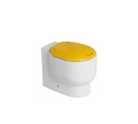 Inodoro de Suelo Wckids Unisan con Tapa de Plástico Elástomero - Portarrollos azul / Color amarillo