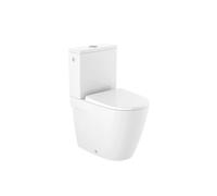 Inodoro de tanque bajo salida dual y diseño adosado a pared en acabado blanco Ona Rimless de Roca